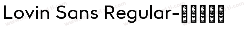 Lovin Sans Regular字体转换